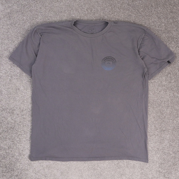 Quiksilver Boardriding Co Logo Surf Skate 2XL Gray Short Sleeve T-Shirt - Picture 1 of 9